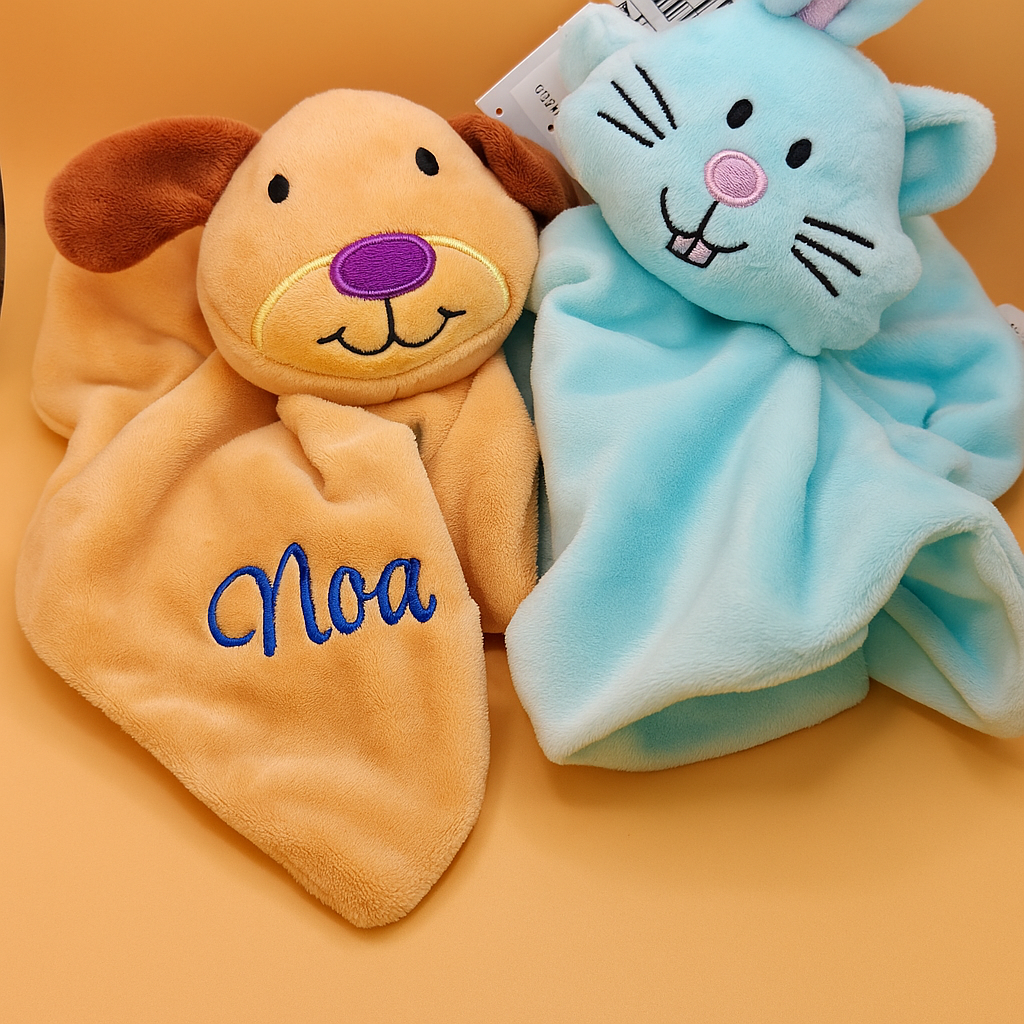 Gepersonaliseerd Knuffeldoekje – Hondje of Konijntje