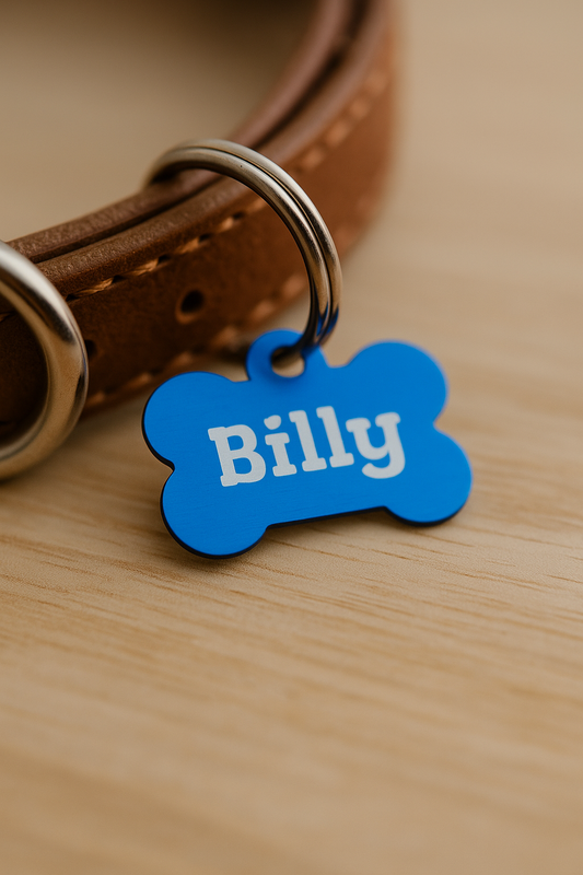 Gepersonaliseerde hondenbot-sleutelhanger – geanodiseerd aluminium