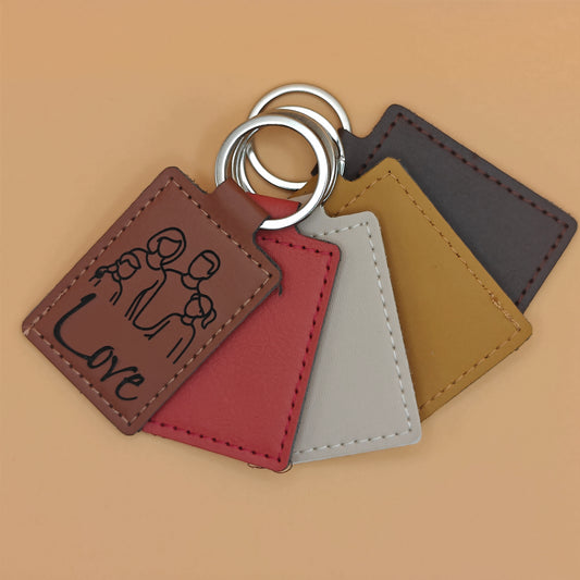 Gepersonaliseerde sleutelhanger in kunstleder – stijlvol & veelzijdig